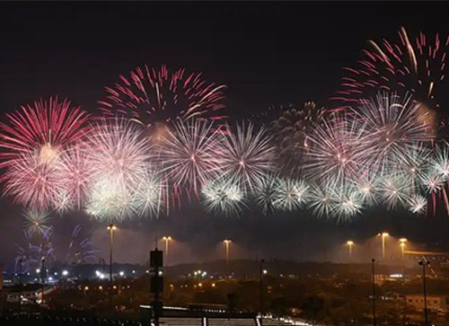 盐山县焰火晚会